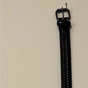 Men’s black braided belt size 42 XL